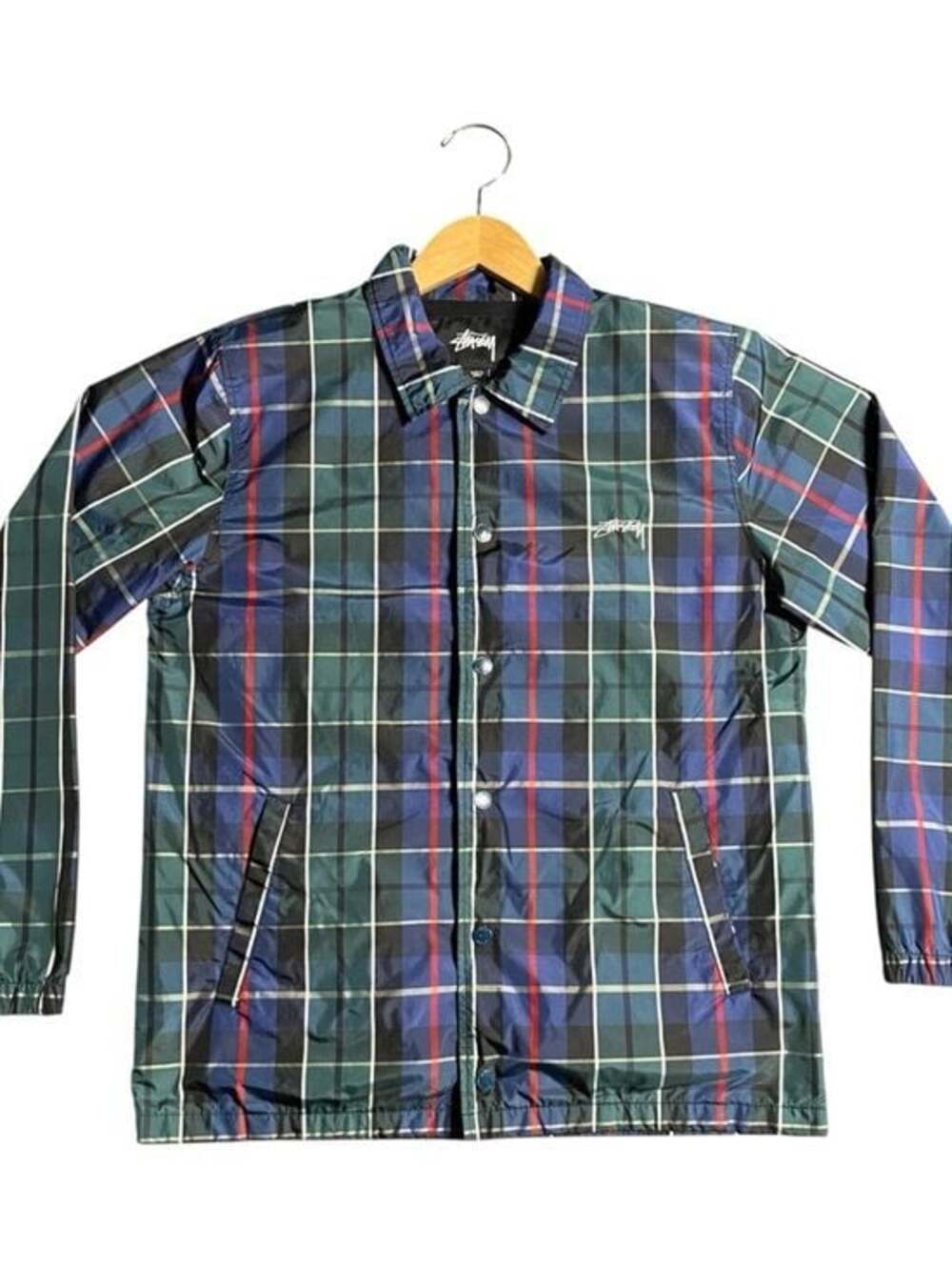 Men’s Stussy Plaid Cruize Coach Jacket